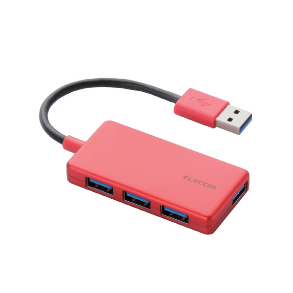 4포트 컴팩트 USB 3.0 허브 레드 U3H-A416BRD